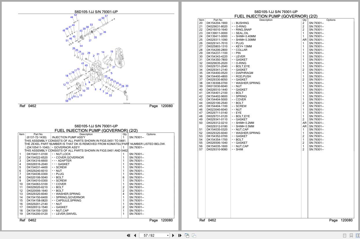 Komatsu Engine S6D105 1JJ 79301 UP Parts Catalog (2)