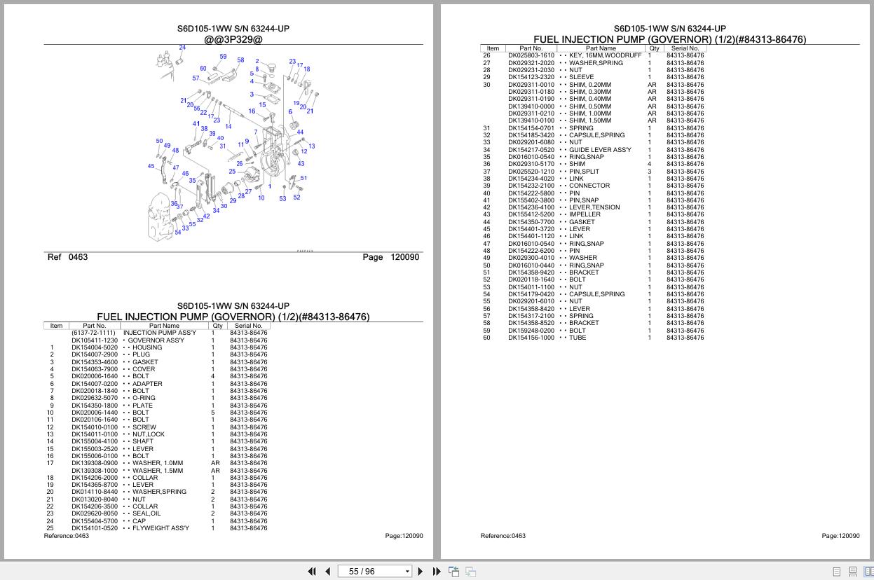 Komatsu Engine S6D105 1WW 63244 UP Parts Catalog (2)