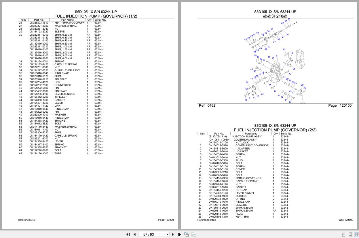Komatsu Engine S6D105 1X 63244 UP Parts Catalog (2)