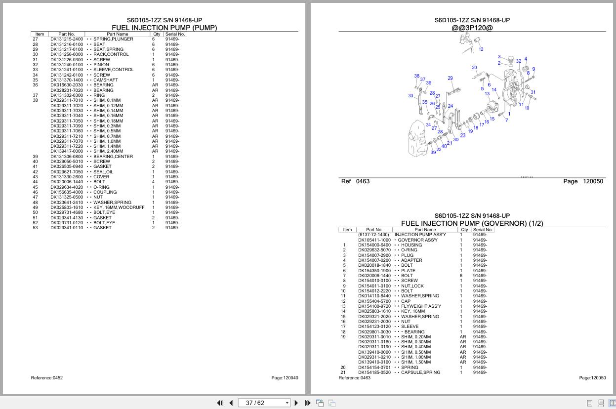 Komatsu Engine S6D105 1ZZ 91468 UP Parts Catalog (2)