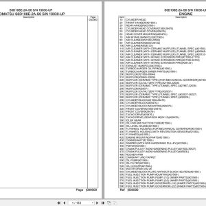 Komatsu Engine S6D108E 2A S6 19030 UP Parts Catalog (1)