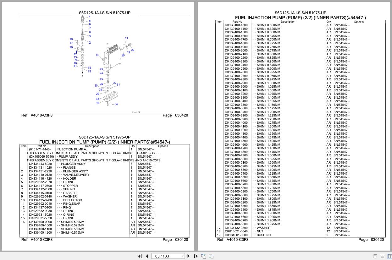 Komatsu Engine S6D125 1AJ S 51975 UP Parts Catalog (2)