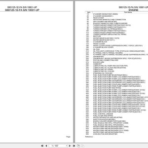 Komatsu Engine S6D125 1E FA 10001 UP Parts Catalog (1)