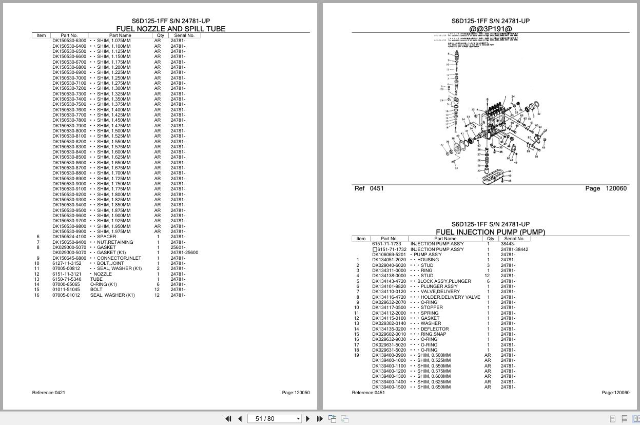 Komatsu Engine S6D125 1FF 24781 UP Parts Catalog (2)