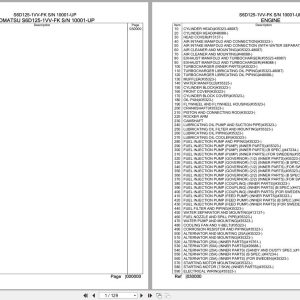 Komatsu Engine S6D125 1VV FK 10001 UP Parts Catalog (1)