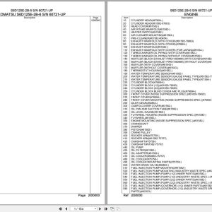 Komatsu Engine S6D125E 2B 6 60721 UP Parts Catalog (1)