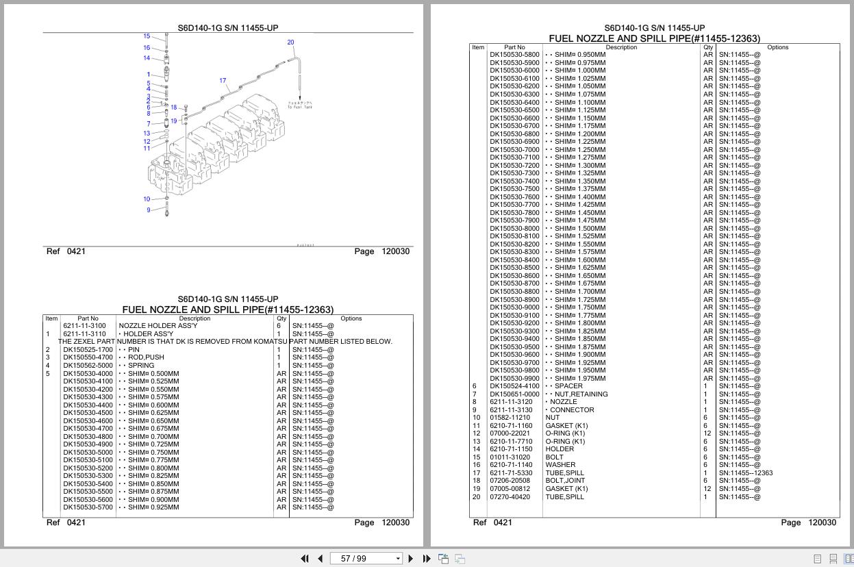 Komatsu Engine S6D140 1G 11455 UP Parts Catalog (2)