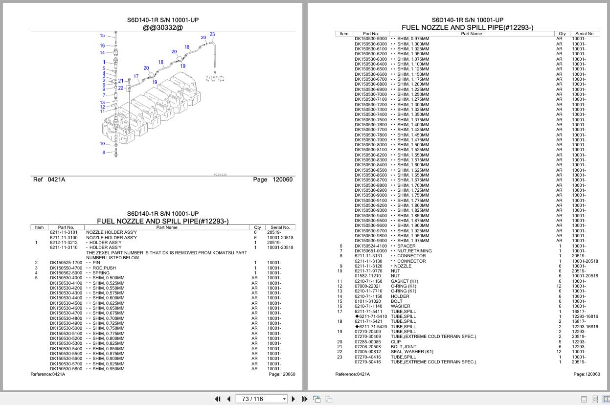 Komatsu Engine S6D140 1R 10001 UP Parts Catalog (2)