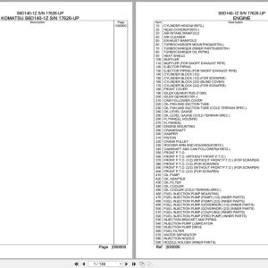 Komatsu Engine S6D140 1Z 17626 UP Parts Catalog (1)