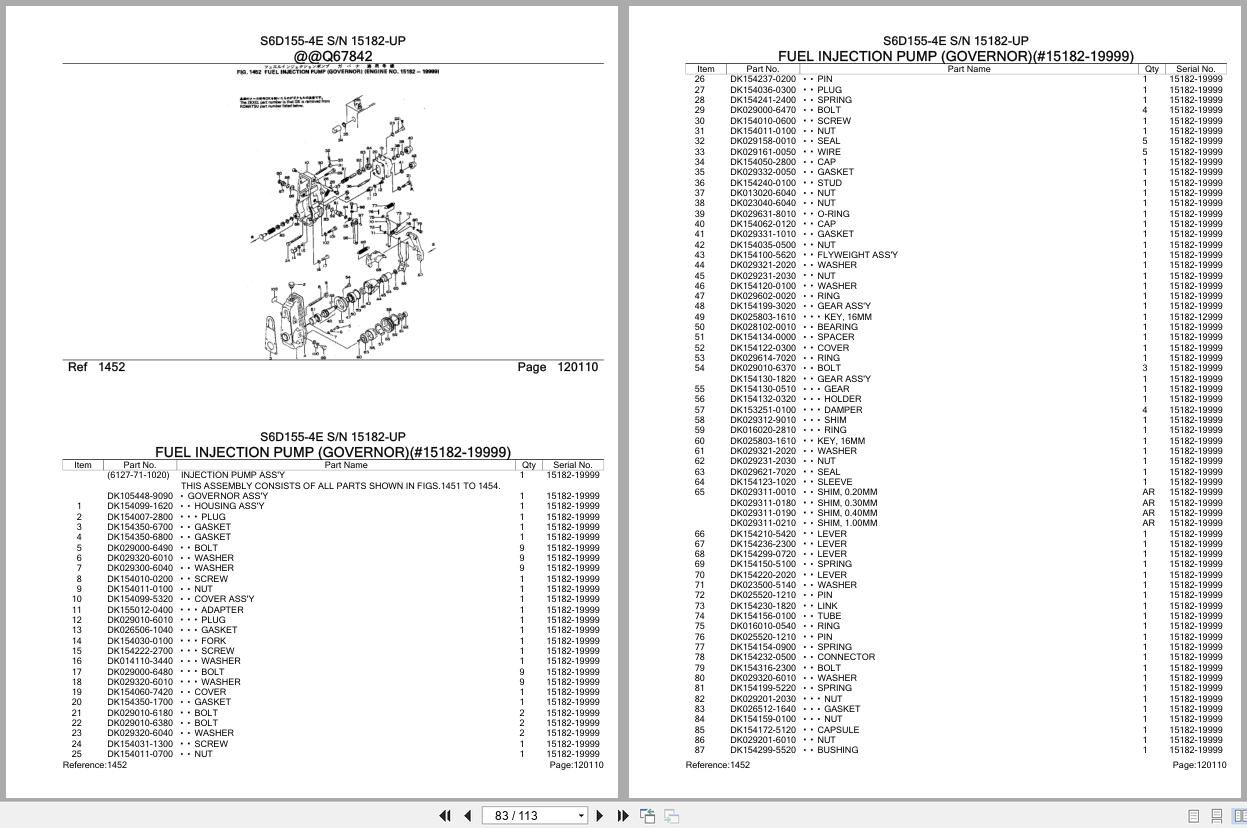 Komatsu Engine S6D155 4E 15182 UP Parts Catalog (2)