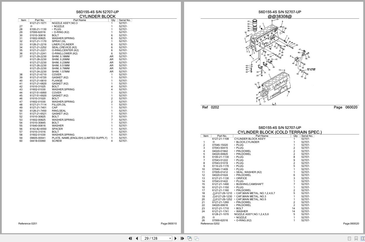 Komatsu Engine S6D155 4S 52707 UP Parts Catalog (2)