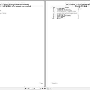 Komatsu Engine S6D170 1A 10025 UP Parts Catalog (1)