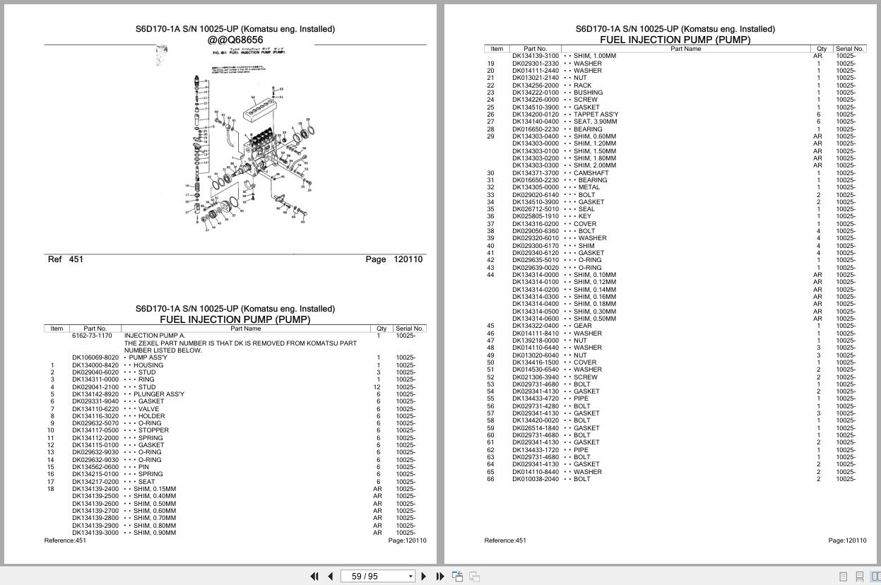 Komatsu Engine S6D170 1A 10025 UP Parts Catalog (2)