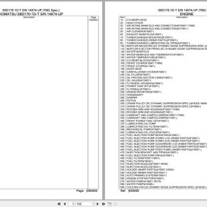 Komatsu Engine S6D170 1D T 14674 UP Parts Catalog (1)