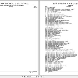 Komatsu Engine S6D170 1D W 14674 UP Parts Catalog (1)