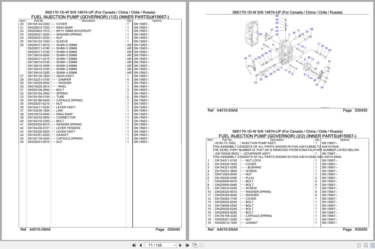 Komatsu Engine S6D170 1D W 14674 UP Parts Catalog (2)