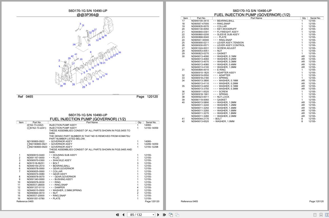 Komatsu Engine S6D170 1G 10490 UP Parts Catalog (2)