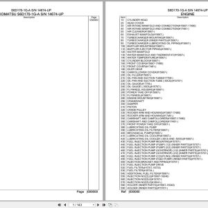 Komatsu Engine S6D170 1G A 14674 UP Parts Catalog (1)