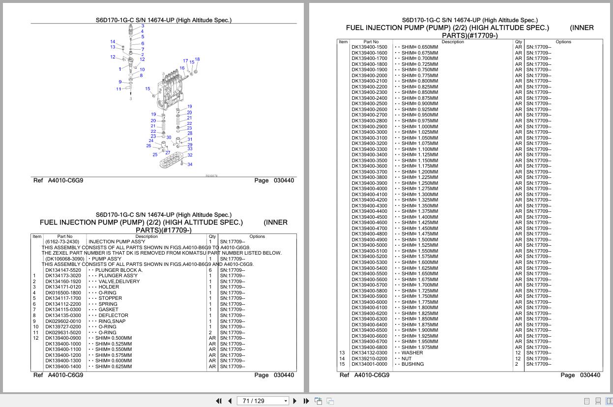 Komatsu Engine S6D170 1G C 14674 UP Parts Catalog (2)