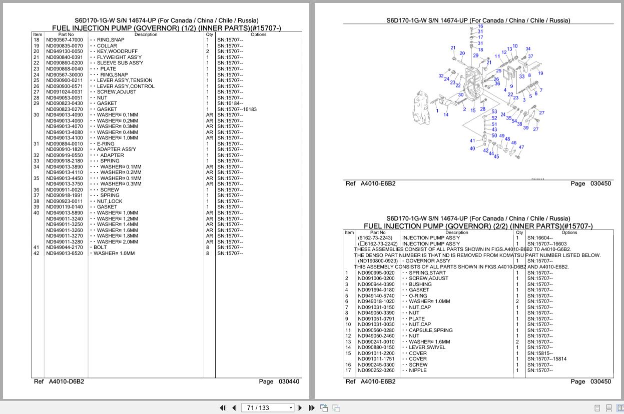 Komatsu Engine S6D170 1G W 14674 UP Parts Catalog (2)