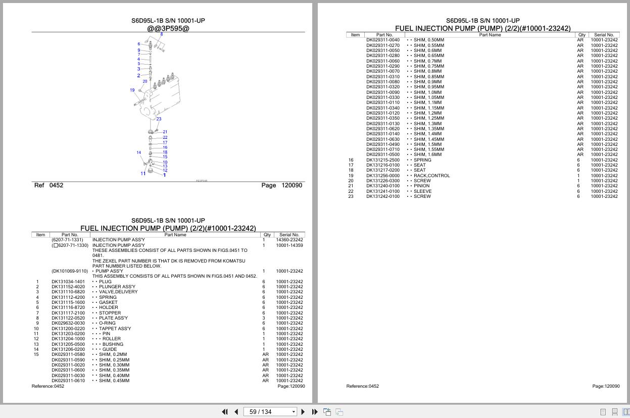 Komatsu Engine S6D95L 1B 10001 UP Parts Catalog (2)