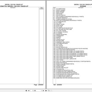 Komatsu Engine S6D95L 1SS 106426 UP Parts Catalog (1)