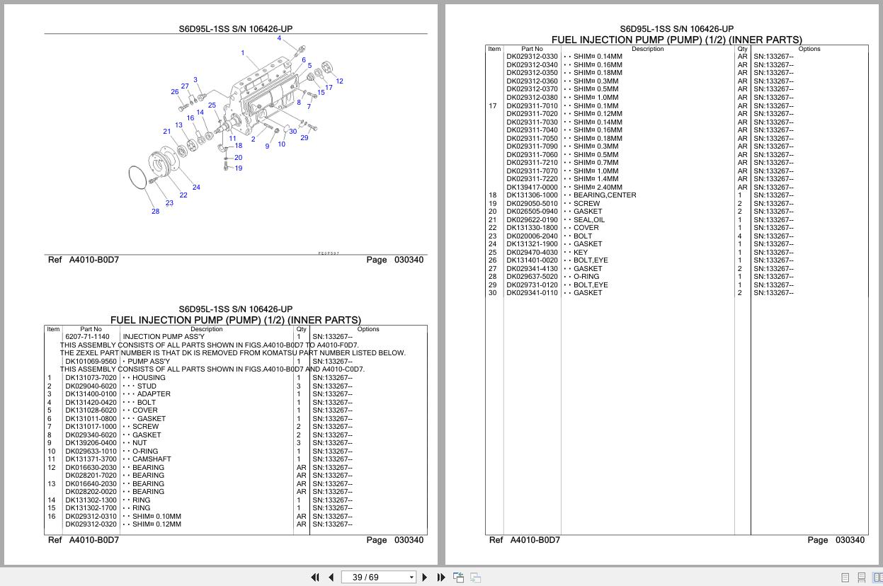 Komatsu Engine S6D95L 1SS 106426 UP Parts Catalog (2)
