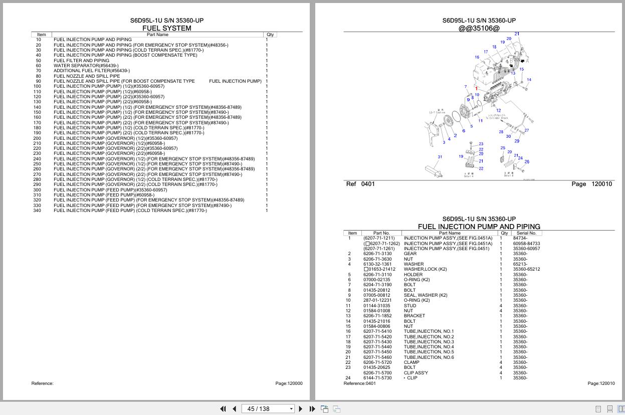 Komatsu Engine S6D95L 1U 35360 UP Parts Catalog (2)