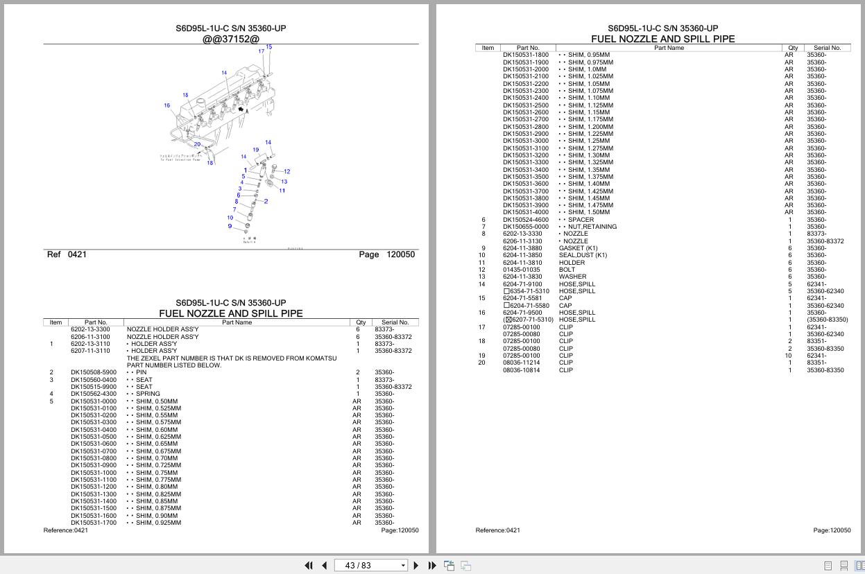 Komatsu Engine S6D95L 1U C 35360 UP Parts Catalog (2)