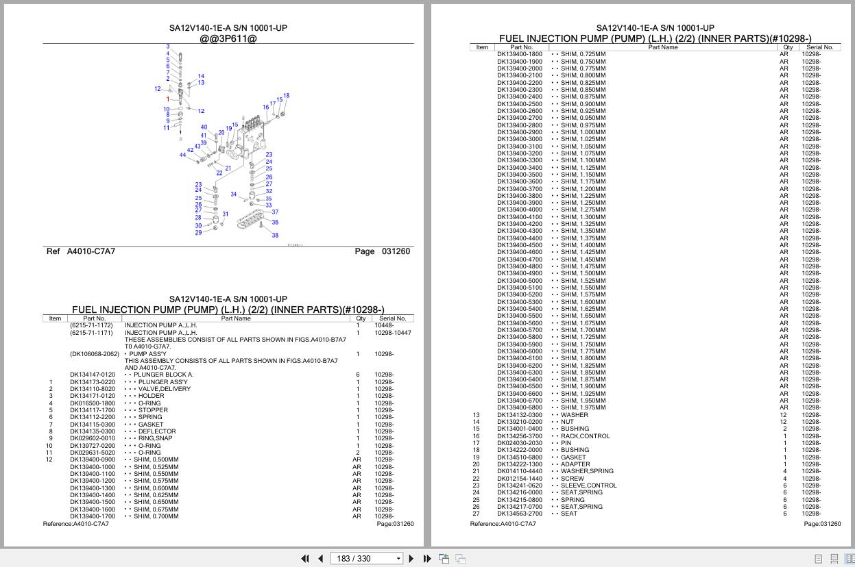 Komatsu Engine SA12V140 1E A 10001 UP Parts Catalog (2)