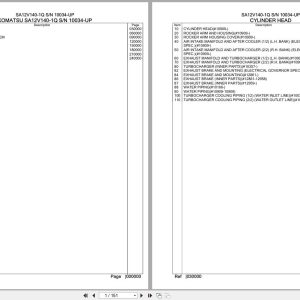Komatsu Engine SA12V140 1Q 10034 UP Parts Catalog (1)