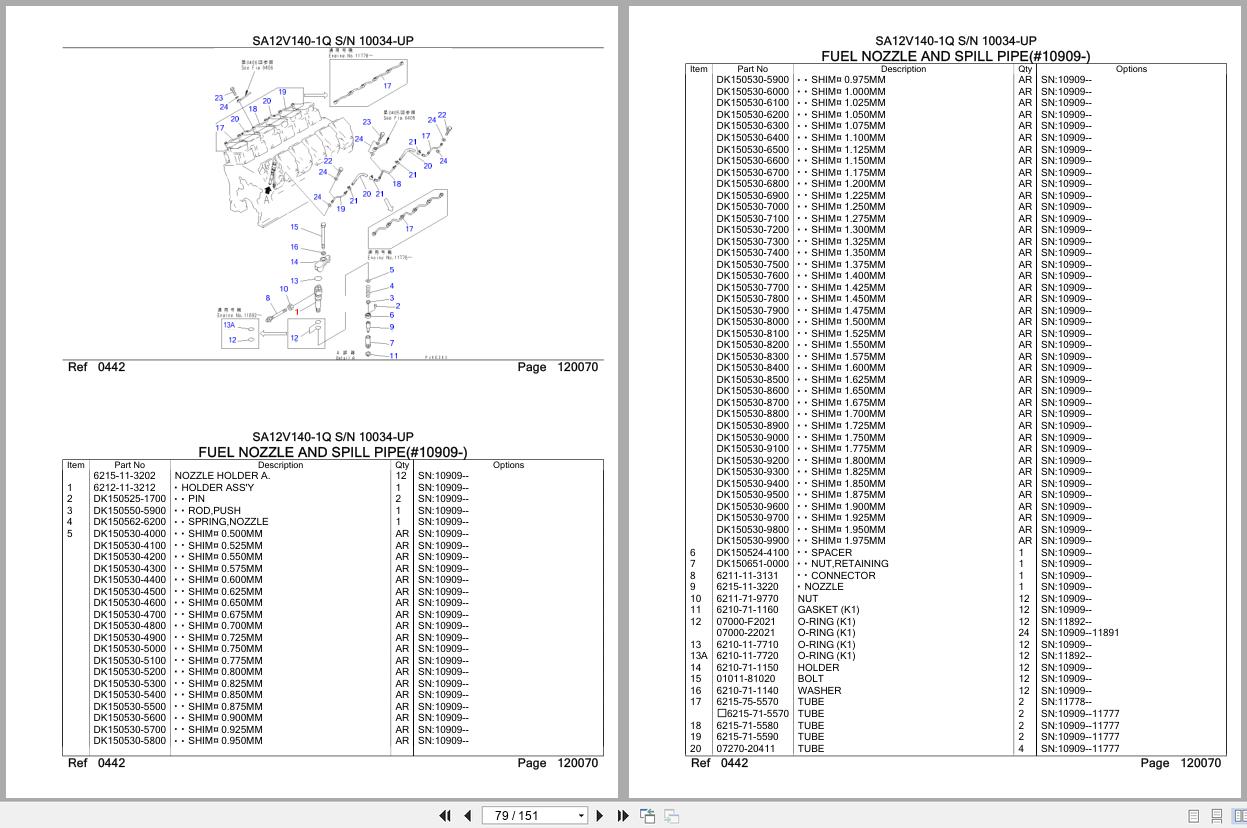 Komatsu Engine SA12V140 1Q 10034 UP Parts Catalog (2)