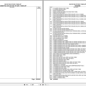 Komatsu Engine SA12V140 1R 11640 UP Parts Catalog (1)