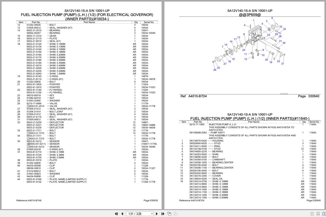 Komatsu Engine SA12V140 1S A 10001 UP Parts Catalog (2)