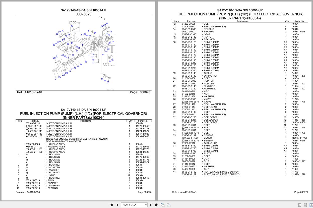 Komatsu Engine SA12V140 1S DA 10001 UP Parts Catalog (2)