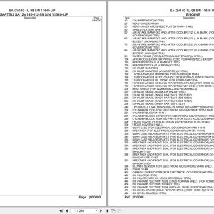 Komatsu Engine SA12V140 1U 98 11640 UP Parts Catalog (1)