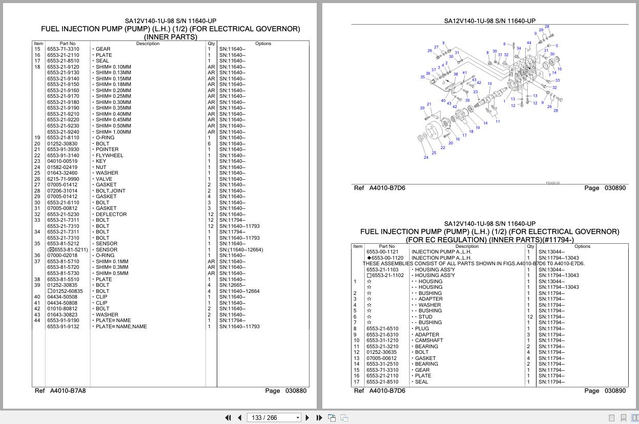 Komatsu Engine SA12V140 1U 98 11640 UP Parts Catalog (2)
