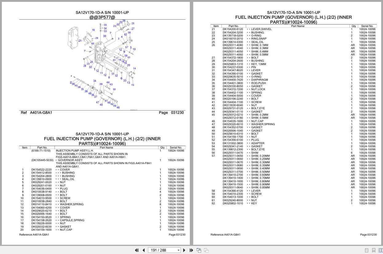 Komatsu Engine SA12V170 1D A 10001 UP Parts Catalog (2)