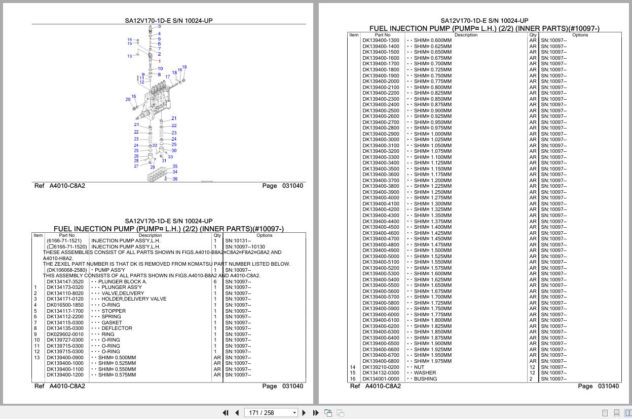 Komatsu Engine SA12V170 1D E 10024 UP Parts Catalog (2)