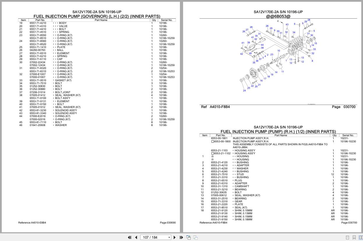 Komatsu Engine SA12V170E 2A 10196 UP Parts Catalog (2)