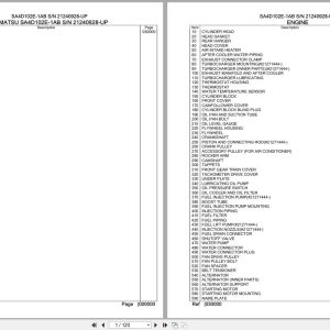 Komatsu Engine SA4D102E 1AB 21240928 UP Parts Catalog (1)