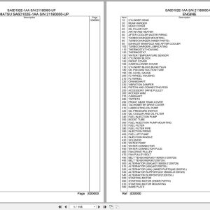 Komatsu Engine SA6D102E 1AA 21180000 UP Parts Catalog (1)
