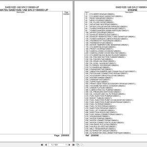 Komatsu Engine SA6D102E 1AB 21180000 UP Parts Catalog (1)