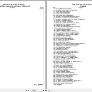 Komatsu Engine SA6D102E 1AC 21180000 UP Parts Catalog (1)