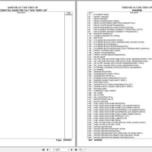 Komatsu Engine SA6D108 1A 7 10001 UP Parts Catalog (1)