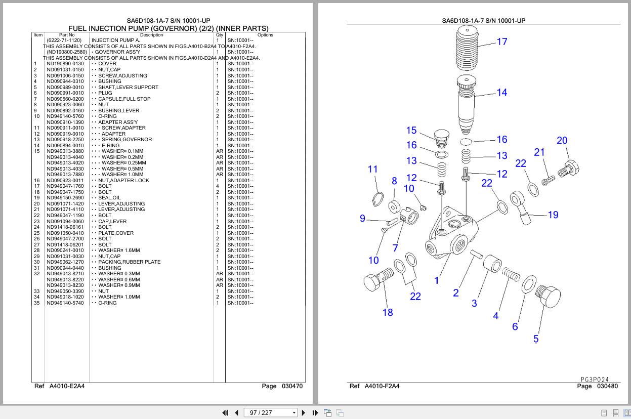 Komatsu Engine SA6D108 1A 7 10001 UP Parts Catalog (2)