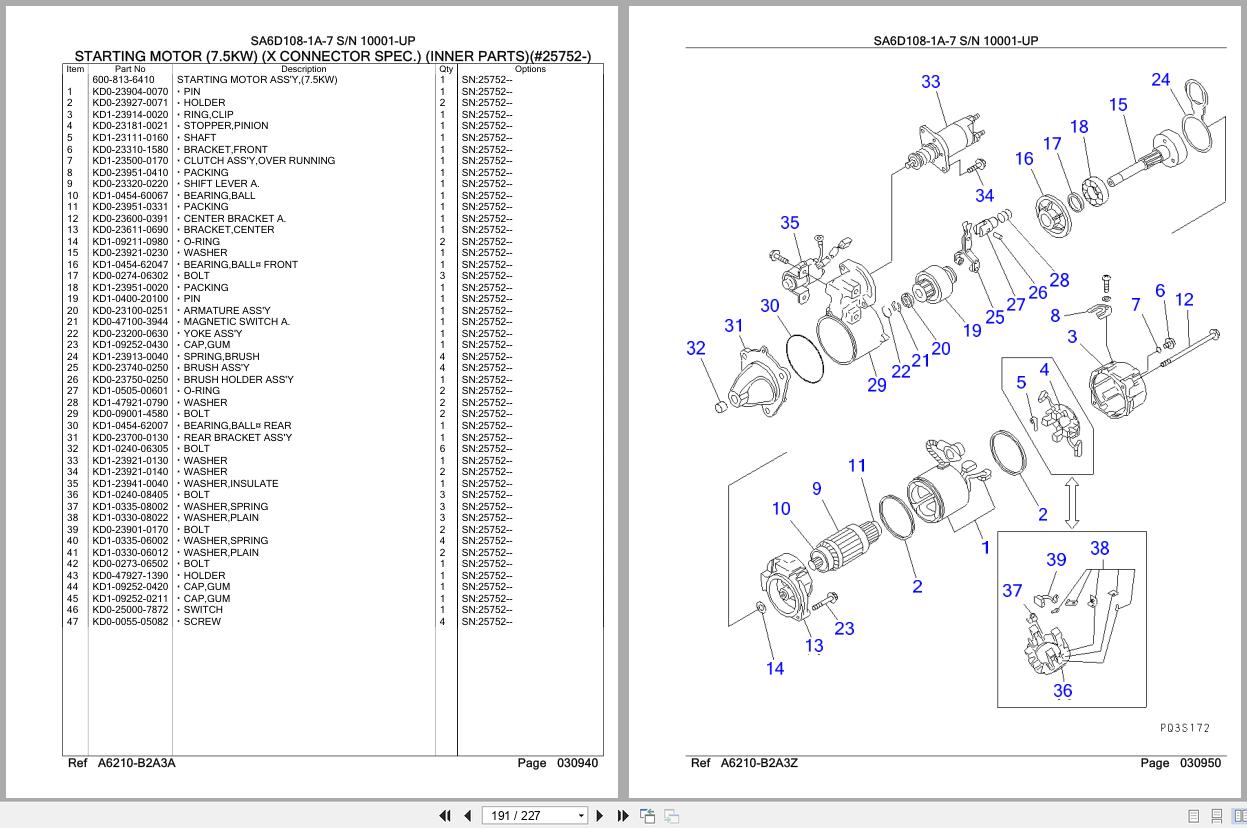 Komatsu Engine SA6D108 1A 7 10001 UP Parts Catalog (3)