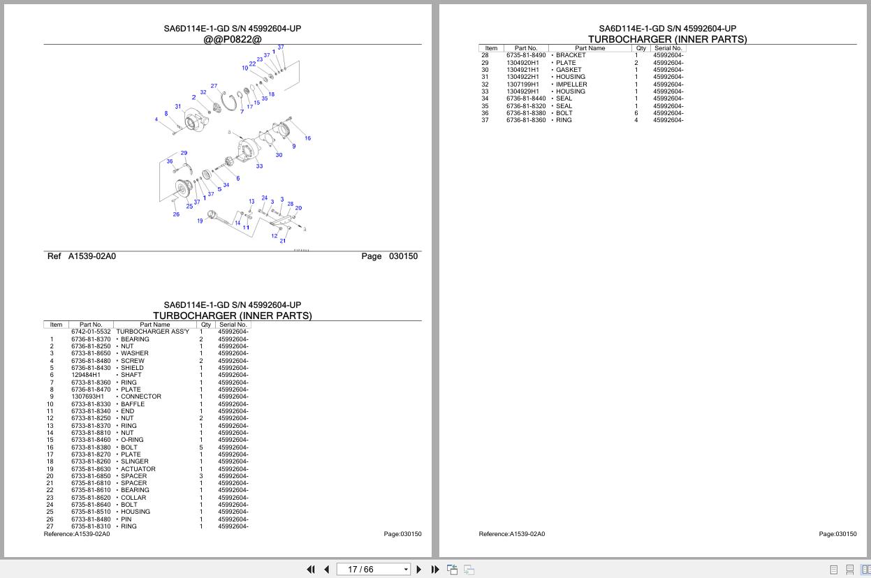 Komatsu Engine SA6D114E 1 GD 45992604 UP Parts Catalog (2)