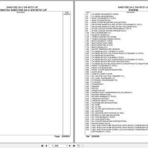 Komatsu Engine SA6D125E 2A C 60721 UP Parts Catalog (1)