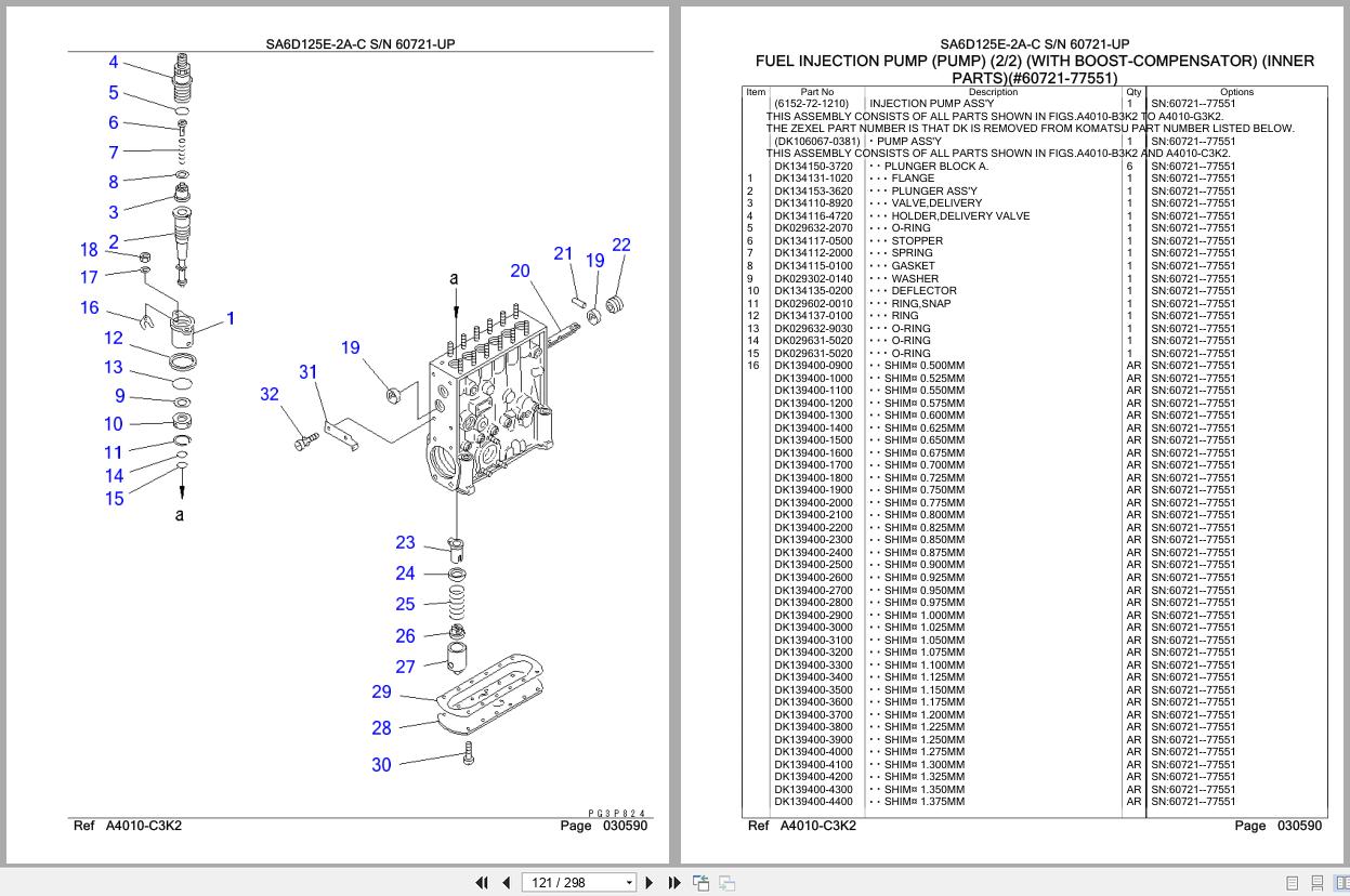 Komatsu Engine SA6D125E 2A C 60721 UP Parts Catalog (2)